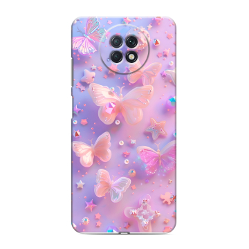 Силиконовый чехол на Xiaomi RedMi Note 9T с принтом Бабочки Силиконовый чехол на Xiaomi RedMi Note 9T с принтом Бабочки