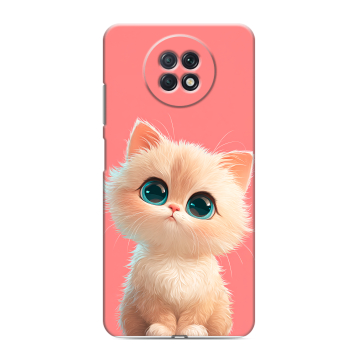 Силиконовый чехол на Xiaomi RedMi Note 9T с принтом Розовый котенок Силиконовый чехол на Xiaomi RedMi Note 9T с принтом Розовый котенок