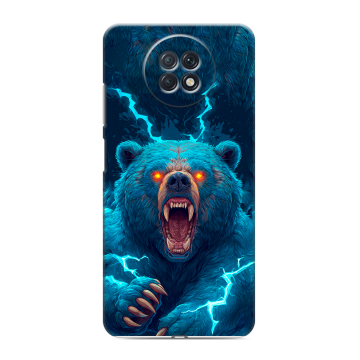 Силиконовый чехол на Xiaomi RedMi Note 9T с принтом Медведь Силиконовый чехол на Xiaomi RedMi Note 9T с принтом Медведь
