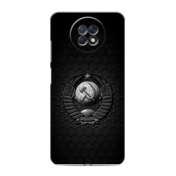 Силиконовый чехол на Xiaomi RedMi Note 9T с принтом Герб Флаг СССР Силиконовый чехол на Xiaomi RedMi Note 9T с принтом Герб Флаг СССР