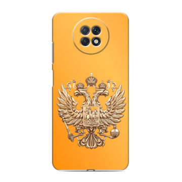 Силиконовый чехол на Xiaomi RedMi Note 9T с принтом Герб Флаг России Силиконовый чехол на Xiaomi RedMi Note 9T с принтом Герб Флаг России