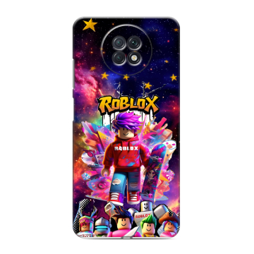 Силиконовый чехол на Xiaomi RedMi Note 9T с принтом Roblox Роблокс