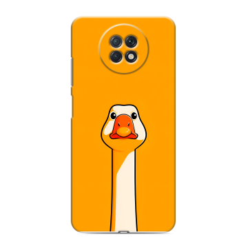 Силиконовый чехол на Xiaomi RedMi Note 9T с принтом Смешная утка Силиконовый чехол на Xiaomi RedMi Note 9T с принтом Смешная утка