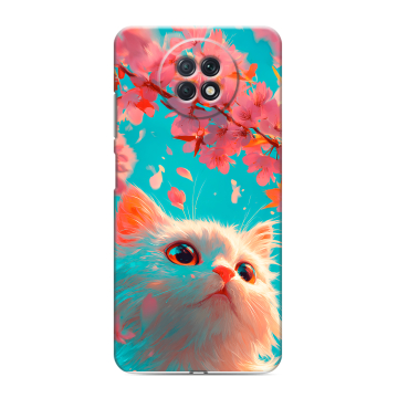 Силиконовый чехол на Xiaomi RedMi Note 9T с принтом Красивый кот Силиконовый чехол на Xiaomi RedMi Note 9T с принтом Красивый кот