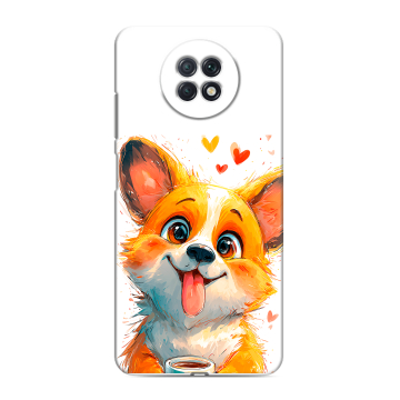 Силиконовый чехол на Xiaomi RedMi Note 9T с принтом корги Силиконовый чехол на Xiaomi RedMi Note 9T с принтом корги