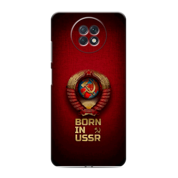 Силиконовый чехол на Xiaomi RedMi Note 9T с принтом Флаг Герб СССР Силиконовый чехол на Xiaomi RedMi Note 9T с принтом Флаг Герб СССР
