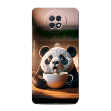 Силиконовый чехол на Xiaomi RedMi Note 9T с принтом смешная панда Силиконовый чехол на Xiaomi RedMi Note 9T с принтом смешная панда