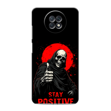 Силиконовый чехол на Xiaomi RedMi Note 9T с принтом смешной скелет Силиконовый чехол на Xiaomi RedMi Note 9T с принтом смешной скелет