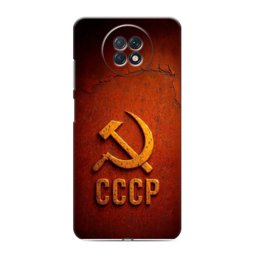 Силиконовый чехол на Xiaomi RedMi Note 9T с принтом Флаг Герб СССР Силиконовый чехол на Xiaomi RedMi Note 9T с принтом Флаг Герб СССР