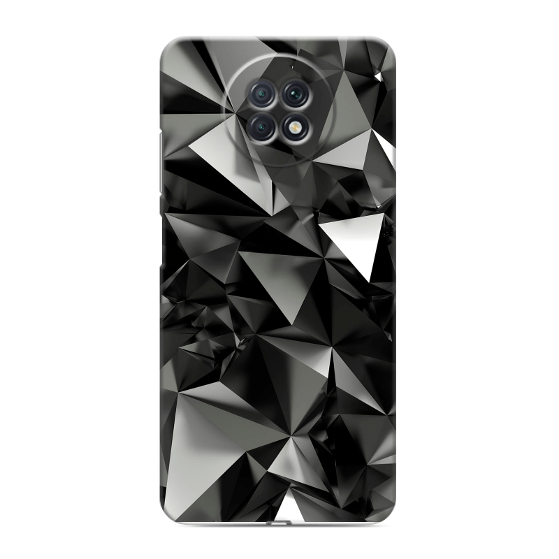Пластиковый чехол на Xiaomi RedMi Note 9T с принтом Черные кристаллы Пластиковый чехол на Xiaomi RedMi Note 9T с принтом Черные кристаллы