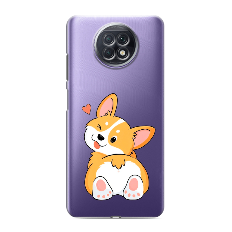 Пластиковый чехол на Xiaomi RedMi Note 9T с принтом Корги Пластиковый чехол на Xiaomi RedMi Note 9T с принтом Корги