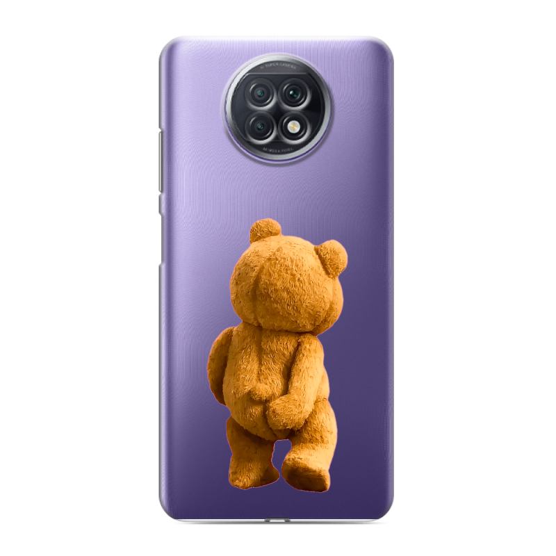 Силиконовый противоударный чехол на Xiaomi RedMi Note 9T с принтом Медведь Силиконовый противоударный чехол на Xiaomi RedMi Note 9T с принтом Медведь