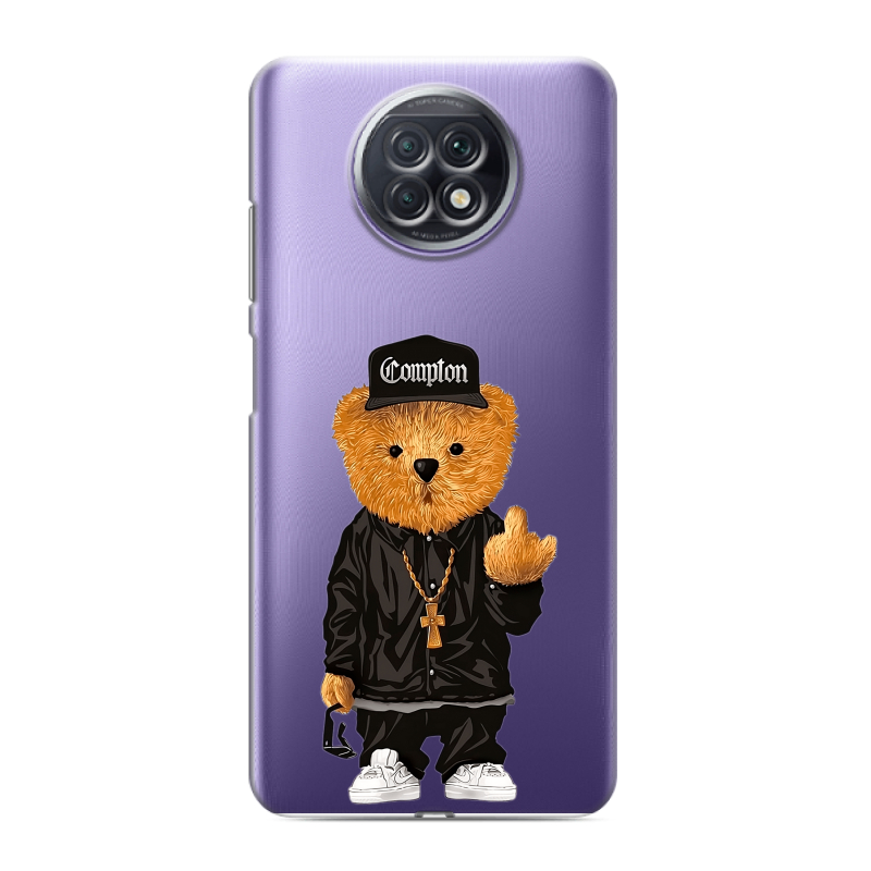Силиконовый противоударный чехол на Xiaomi RedMi Note 9T с принтом Плюшевый медведь Силиконовый противоударный чехол на Xiaomi RedMi Note 9T с принтом Плюшевый медведь