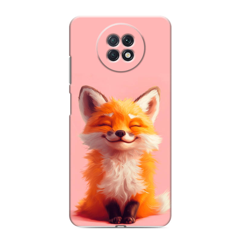 Пластиковый чехол на Xiaomi RedMi Note 9T с принтом милая лиса Пластиковый чехол на Xiaomi RedMi Note 9T с принтом милая лиса
