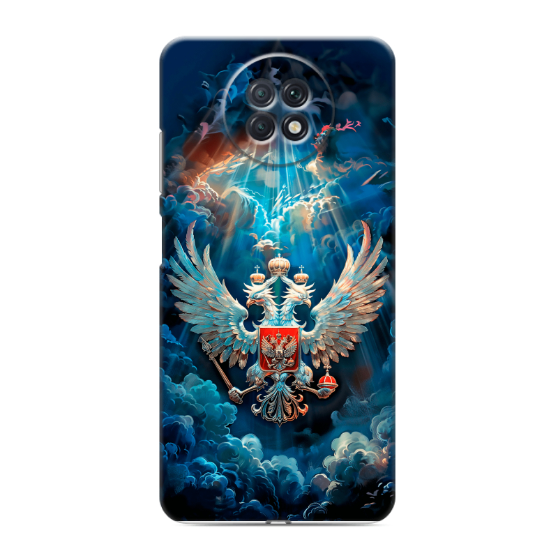 Силиконовый чехол на Xiaomi RedMi Note 9T с принтом Герб флаг России Силиконовый чехол на Xiaomi RedMi Note 9T с принтом Герб флаг России