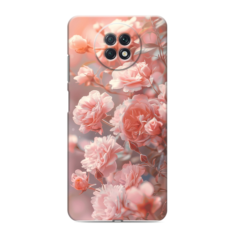 Пластиковый чехол на Xiaomi RedMi Note 9T с принтом Розовые розы Пластиковый чехол на Xiaomi RedMi Note 9T с принтом Розовые розы