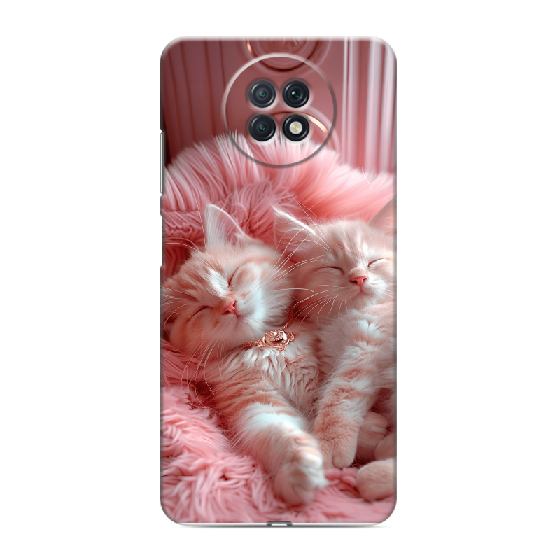 Силиконовый противоударный чехол на Xiaomi RedMi Note 9T с принтом котята котики Силиконовый противоударный чехол на Xiaomi RedMi Note 9T с принтом котята котики