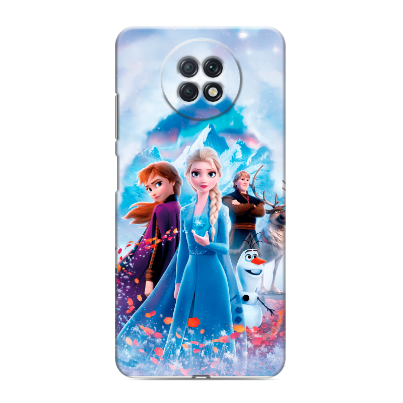 Силиконовый чехол на Xiaomi RedMi Note 9T с принтом Холодное сердце Frozen Силиконовый чехол на Xiaomi RedMi Note 9T с принтом Холодное сердце Frozen