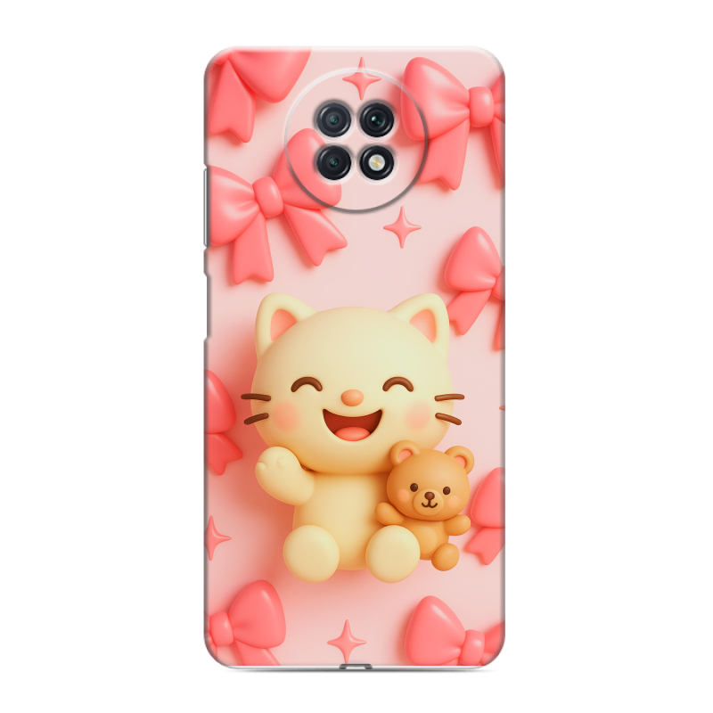 Силиконовый противоударный чехол на Xiaomi RedMi Note 9T с принтом для девочек Силиконовый противоударный чехол на Xiaomi RedMi Note 9T с принтом для девочек