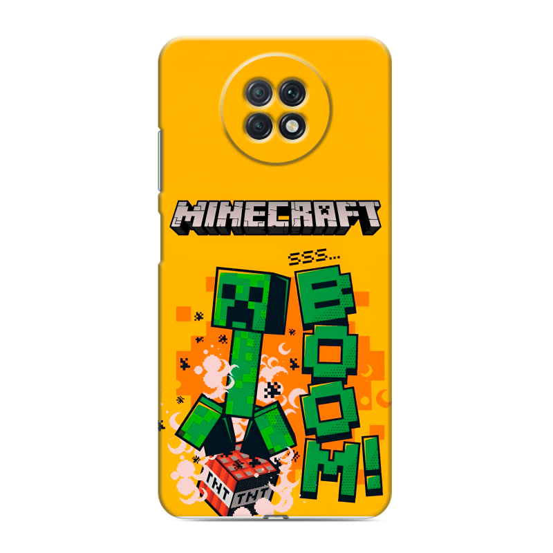 Силиконовый противоударный чехол на Xiaomi RedMi Note 9T с принтом Майнкрафт Minecraft Силиконовый противоударный чехол на Xiaomi RedMi Note 9T с принтом Майнкрафт Minecraft