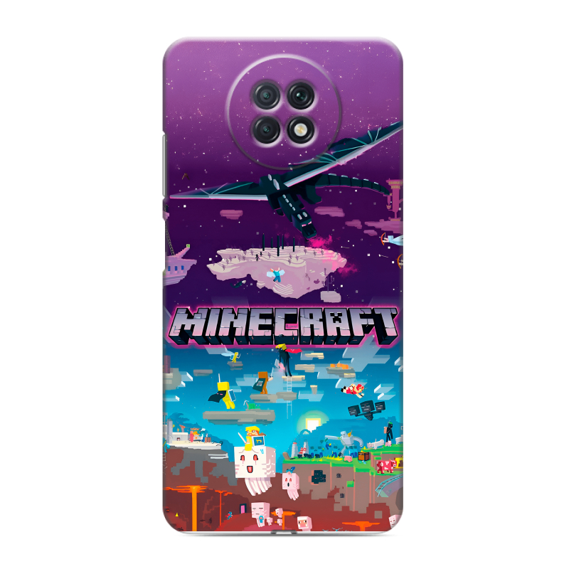 Силиконовый противоударный чехол на Xiaomi RedMi Note 9T с принтом Майнкрафт Minecraft Силиконовый противоударный чехол на Xiaomi RedMi Note 9T с принтом Майнкрафт Minecraft