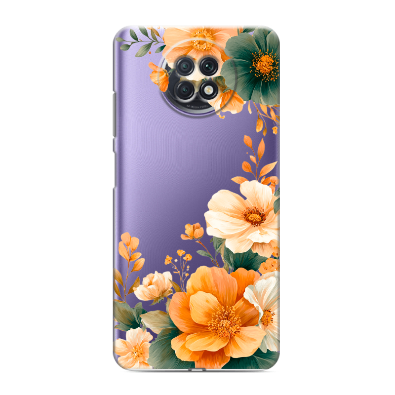 Силиконовый чехол на Xiaomi RedMi Note 9T с принтом Цветы принт Силиконовый чехол на Xiaomi RedMi Note 9T с принтом Цветы принт