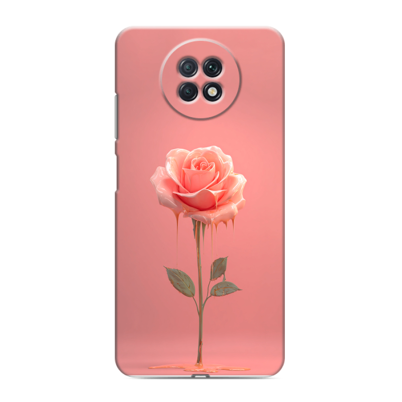 Силиконовый чехол на Xiaomi RedMi Note 9T с принтом Розовая роза Силиконовый чехол на Xiaomi RedMi Note 9T с принтом Розовая роза