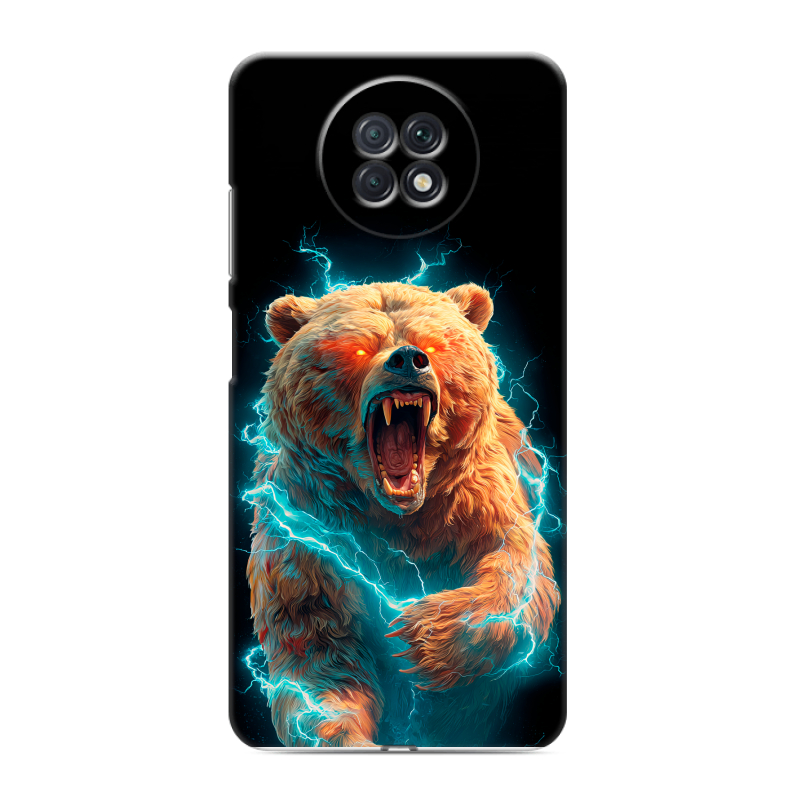 Силиконовый чехол на Xiaomi RedMi Note 9T с принтом Медведь Силиконовый чехол на Xiaomi RedMi Note 9T с принтом Медведь