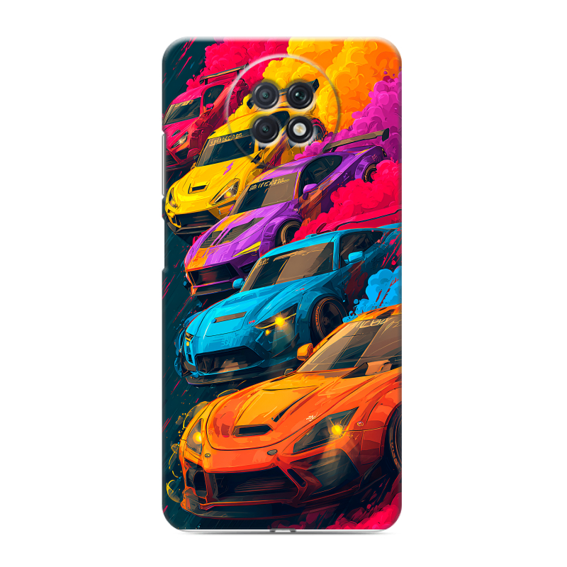 Пластиковый чехол на Xiaomi RedMi Note 9T с принтом Тачки Пластиковый чехол на Xiaomi RedMi Note 9T с принтом Тачки