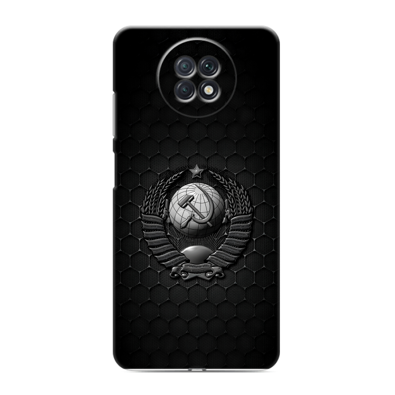 Пластиковый чехол на Xiaomi RedMi Note 9T с принтом Герб Флаг СССР Пластиковый чехол на Xiaomi RedMi Note 9T с принтом Герб Флаг СССР