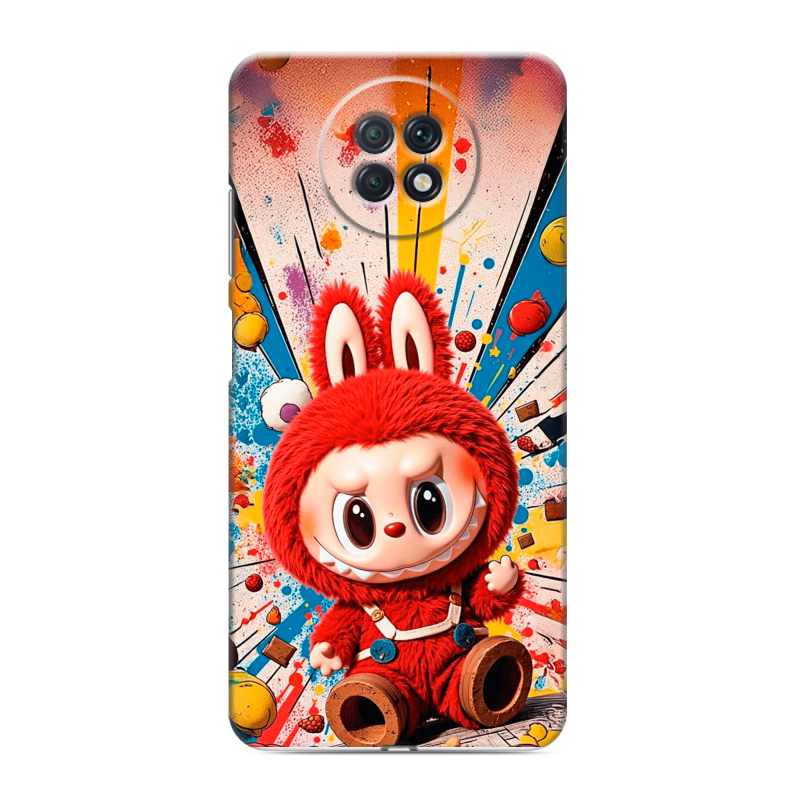 Силиконовый противоударный чехол на Xiaomi RedMi Note 9T с принтом Labubu Лабубу Силиконовый противоударный чехол на Xiaomi RedMi Note 9T с принтом Labubu Лабубу