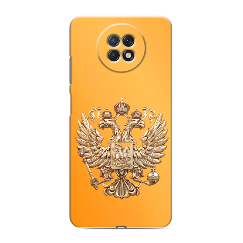 Силиконовый чехол на Xiaomi RedMi Note 9T с принтом Герб Флаг России Силиконовый чехол на Xiaomi RedMi Note 9T с принтом Герб Флаг России