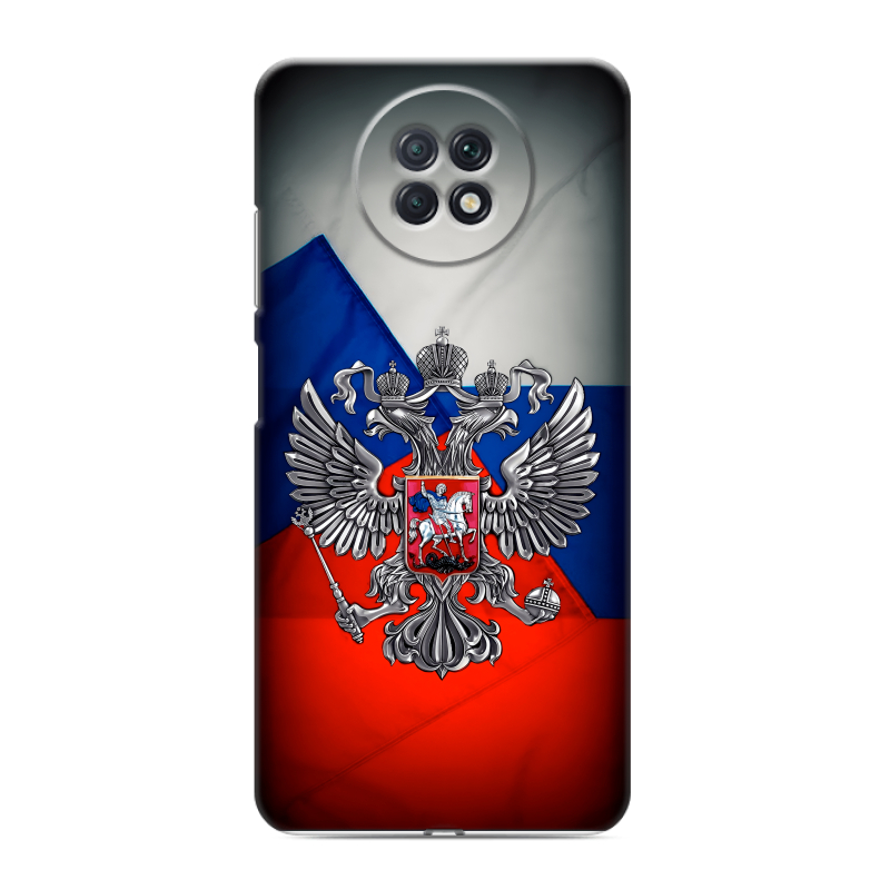 Силиконовый чехол на Xiaomi RedMi Note 9T с принтом Флаг России Силиконовый чехол на Xiaomi RedMi Note 9T с принтом Флаг России