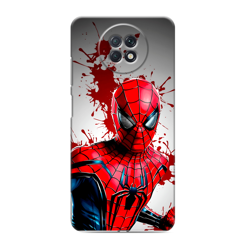 Силиконовый противоударный чехол на Xiaomi RedMi Note 9T с принтом Spiderman Человек паук Силиконовый противоударный чехол на Xiaomi RedMi Note 9T с принтом Spiderman Человек паук
