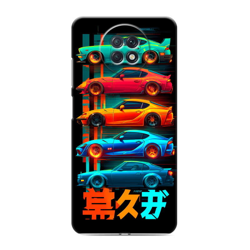 Пластиковый чехол на Xiaomi RedMi Note 9T с принтом машины тачки Пластиковый чехол на Xiaomi RedMi Note 9T с принтом машины тачки