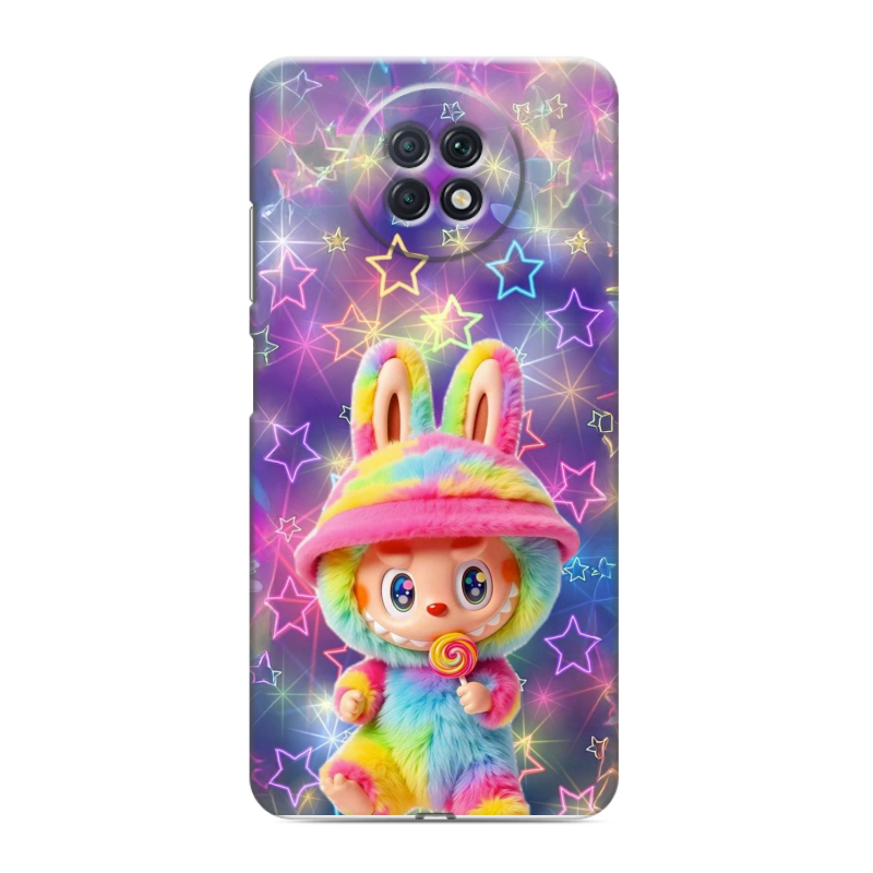 Силиконовый противоударный чехол на Xiaomi RedMi Note 9T с принтом Labubu Лабубу Силиконовый противоударный чехол на Xiaomi RedMi Note 9T с принтом Labubu Лабубу