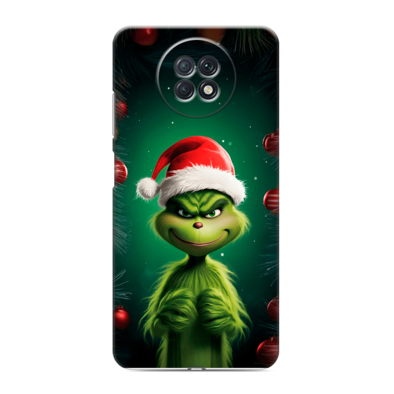 Пластиковый чехол на Xiaomi RedMi Note 9T с принтом Гринч Новый год Рождество Пластиковый чехол на Xiaomi RedMi Note 9T с принтом Гринч Новый год Рождество