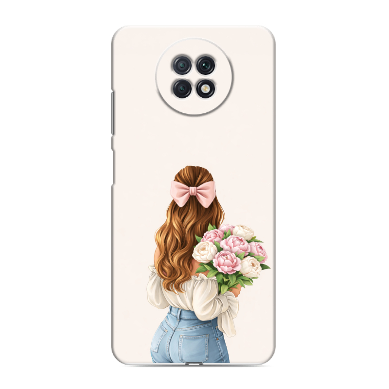 Силиконовый противоударный чехол на Xiaomi RedMi Note 9T с принтом женский Силиконовый противоударный чехол на Xiaomi RedMi Note 9T с принтом женский