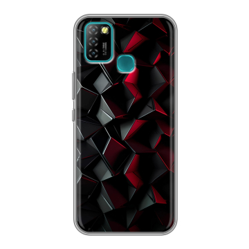 Силиконовый противоударный чехол на Infinix Hot 10 Lite с принтом Абстракция Силиконовый противоударный чехол на Infinix Hot 10 Lite с принтом Абстракция