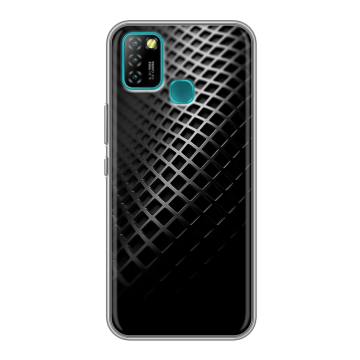 Силиконовый противоударный чехол на Infinix Hot 10 Lite с принтом Текстура металла Силиконовый противоударный чехол на Infinix Hot 10 Lite с принтом Текстура металла