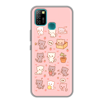 Силиконовый противоударный чехол на Infinix Hot 10 Lite с принтом Hello Kitty Хелоу Кити Силиконовый противоударный чехол на Infinix Hot 10 Lite с принтом Hello Kitty Хелоу Кити