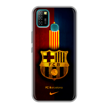 Силиконовый противоударный чехол на Infinix Hot 10 Lite с принтом Барселона Barcelona Силиконовый противоударный чехол на Infinix Hot 10 Lite с принтом Барселона Barcelona