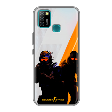 Силиконовый противоударный чехол на Infinix Hot 10 Lite с принтом Контер страйк Counter strike Силиконовый противоударный чехол на Infinix Hot 10 Lite с принтом Контер страйк Counter strike