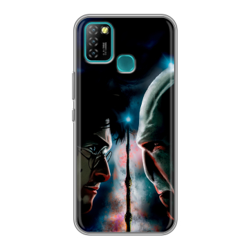 Силиконовый противоударный чехол на Infinix Hot 10 Lite с принтом Гарри Поттер Harry Potter