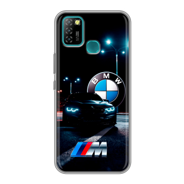 Силиконовый противоударный чехол на Infinix Hot 10 Lite с принтом БМВ BMW