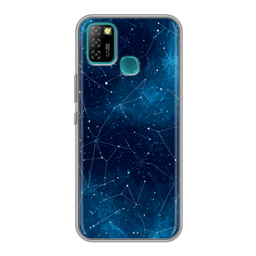 Силиконовый противоударный чехол на Infinix Hot 10 Lite с принтом Космос звезды