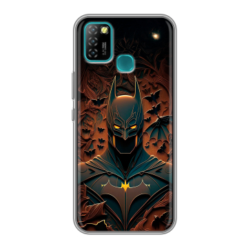 Силиконовый противоударный чехол на Infinix Hot 10 Lite с принтом Batman Бэтмен