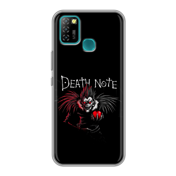 Силиконовый противоударный чехол на Infinix Hot 10 Lite с принтом Death note Тетрадь смерти Силиконовый противоударный чехол на Infinix Hot 10 Lite с принтом Death note Тетрадь смерти