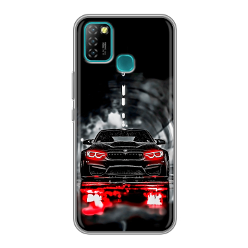 Силиконовый противоударный чехол на Infinix Hot 10 Lite с принтом BMW БМВ