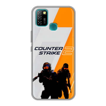 Силиконовый противоударный чехол на Infinix Hot 10 Lite с принтом Counter Strike Силиконовый противоударный чехол на Infinix Hot 10 Lite с принтом Counter Strike